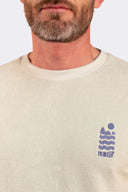 T-shirt matière éponge Mèdes Porquerolles, pour homme, couleur jaune rouge ou vert.