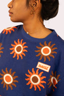 T-shirt pour homme et femme au style surf et solaire, en lin et couleur bleu, de la marque de vêtements Natif