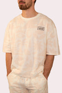 T-shirt pour homme et femme au style surf, en lin et couleur beige, de la marque de vêtements Natif