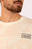 T-shirt pour homme et femme au style surf, en lin et couleur beige, de la marque de vêtements Natif