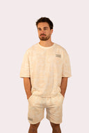 T-shirt pour homme et femme au style surf, en lin et couleur beige, de la marque de vêtements Natif
