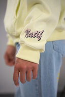 Hoodie Natif jaune Miami avec des palmiers et un soleil