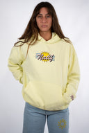 Hoodie Natif jaune Miami avec des palmiers et un soleil