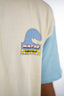 T-shirt Hossegor de la marque de vêtements Natif avec des couleurs bleu et crème pour un style surf et good vibes en version unisexe