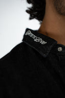 Veste en jean artistic lover noir et rouge