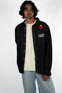 Veste en jean artistic lover noir et rouge