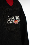 Veste en jean artistic lover noir et rouge