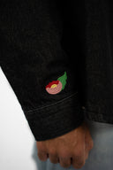 Veste en jean artistic lover noir et rouge