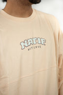 T-shirt manches longues rose, style surf et good vibes, en coton bio et loose pur homme et femme.