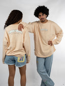 T-shirt manches longues rose, style surf et good vibes, en coton bio et loose pur homme et femme.