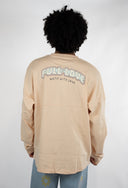 T-shirt manches longues rose, style surf et good vibes, en coton bio et loose pur homme et femme.