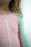 Lycra natif enfant rose et vert
