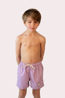 Maillot short de bain pour les garçons, good vibes only, couleur violet de la marque de vêtements Natif