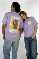 T-shirt de l'île du levant, dans le var, par la marque de vêtements Natif, couleur violet et version unisexe en col rond