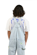 Salopette Gardener vue de dos, coupe ample en tissu denim bleu délavé