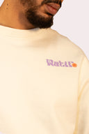 Sweat summer elements, col rond et en coton bio, couleur crème avec tous les éléments de l'été Natif