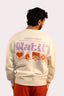 Sweat summer elements, col rond et en coton bio, couleur crème avec tous les éléments de l'été Natif