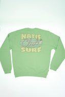 Sweat natif surf club de couleur vert