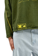 Sweat flared collar heritage - détail du col évasé vue rapprochée