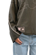 Sweat flared collar heritage - détail col évasé vue rapprochée