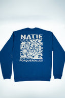 Sweat natif porquerolles de couleur bleu sans molleton