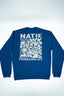 Sweat natif porquerolles de couleur bleu sans molleton