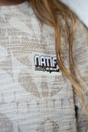 Photo du produit enfant t-shirt jacquard de la marque Natif de couleur beige