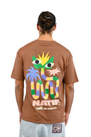 T-shirt Snake vu de dos, détail du motif serpent brodé en noir