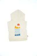 Hoodie zip Medes de la marque Natif de couleur crème