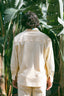 Ensemble en velours côtelé Natif good vibes, pantalon et veste, couleur crème pour un été cool et décontracte.