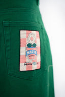 Pantalon natif market vert avec des patch broder