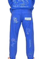 Veste natif en matière canva de couleur bleu