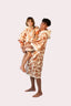 Poncho enfant couleur beige et crème au style surf avec capuche de la marque de vêtements Natif