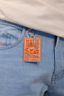 porte-clés Natif Cap Ferret couleur orange avec des broderie