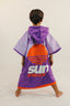 Poncho coton pour enfant style surf avec un grand soleil