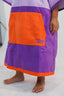 Poncho enfant Natif en violet et orange avec un coucher de soleil