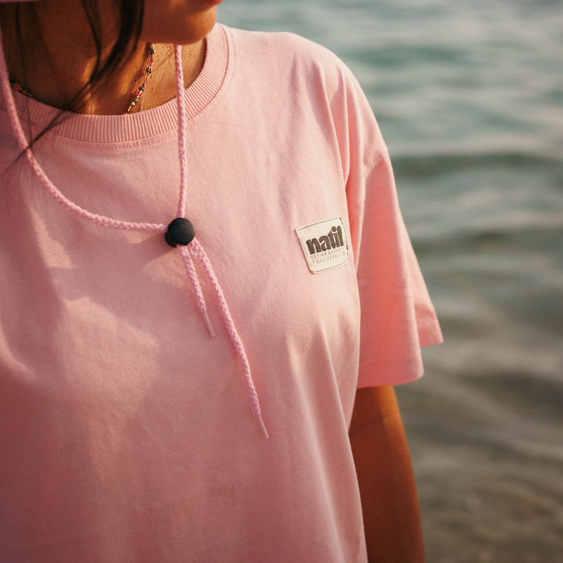 Robe t-shirt Natif Porquerolles classique couleur rose