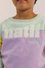 Sweat enfant Natif en violet et vert avec un style surf