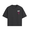 T-shirt natif flower de couleur noir avec une coupe femme