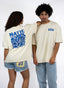T-shirt Natif porquerolles blanc et bleu