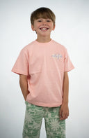 T-shirt enfant new porquerolles de couleur rose