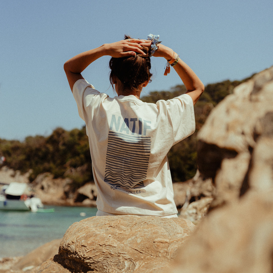 T-shirt femme Natif Porquerolles classique natural raw
