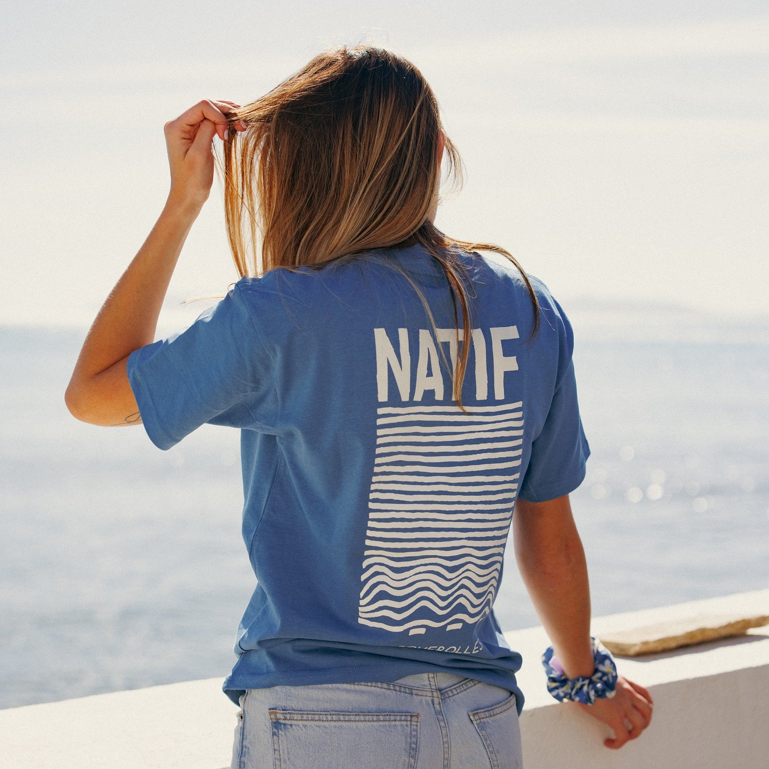 Tshirt classique Natif Porquerolles bleu citadel