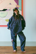 Poncho jacket au motif records, style vestimentaire polyvalent et original.