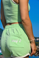 Short Block Color Femme - vue 6, détail du tissu et de la coupe du short