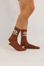 Chaussettes flowers Natif couleur marron avec sa fleurs et son style good vibes