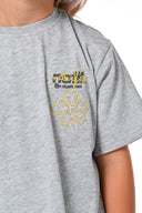 T-shirt enfant avec motif artistique floral coloré, collection Flower art 2