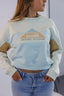 Sweat crop pour femme Natif original outdoors en bleu et crème