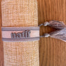 Bracelet tissu Natif rose gris